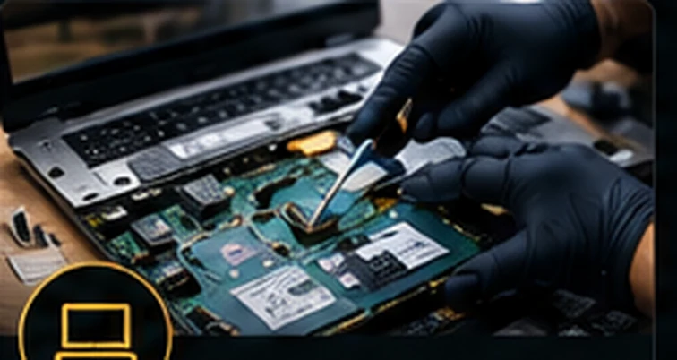 Laptop open for a hardware repair and component upgrade
